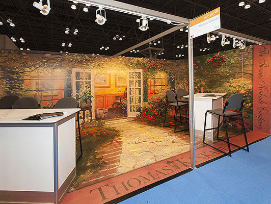 Thomas Kinkade trade show booth by Manny Stone Decorators