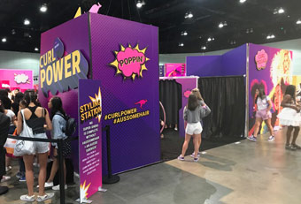 Beautycon trade show booths designed by Manny Stone Decorators
