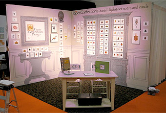 trade show booths designed by Manny Stone Decorators at the Stationery Show
